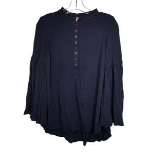 Free People Navy‎ Blouse